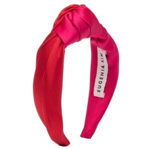 eugenia kim headband KARYN Knotted Headband Satin Pink Fucia Tall Knot Silly